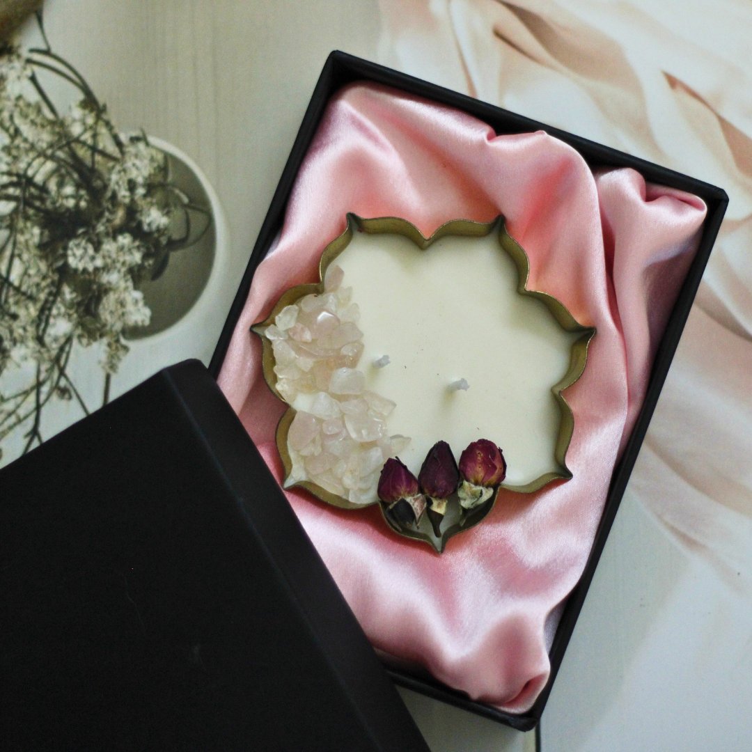 Lotus Urli Handmade Soy Candle | Hand-Poured Luxury Intention Candles for Gifting