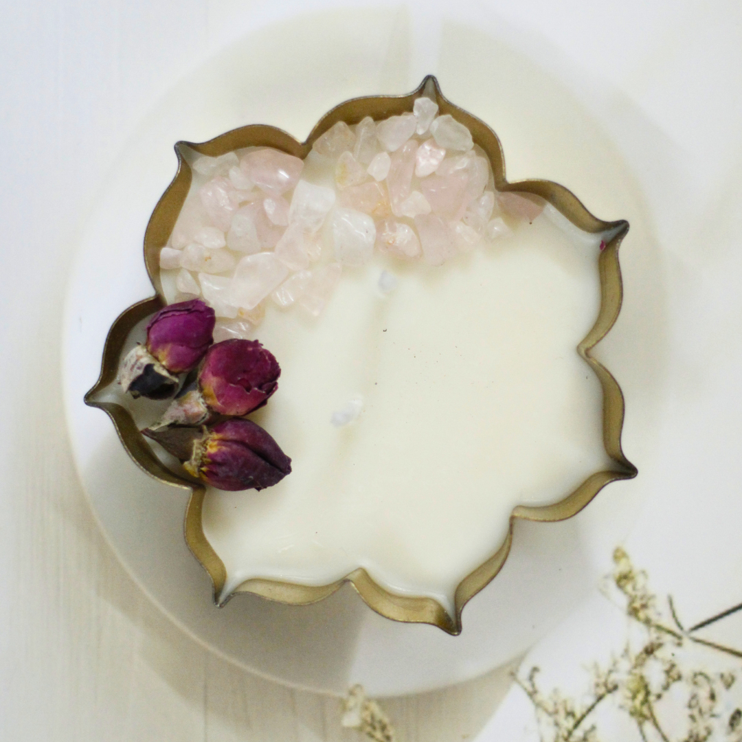 Lotus Urli Handmade Soy Candle | Hand-Poured Luxury Intention Candles for Gifting