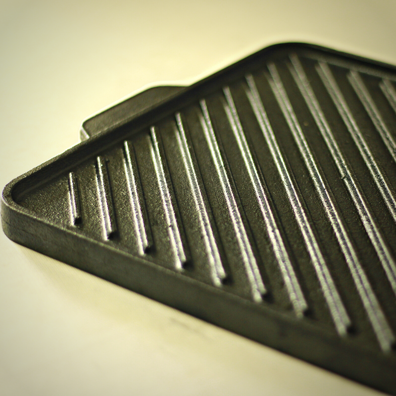 2-in-1 Cast Iron Grill Pan and Dosa Pan | Reversible