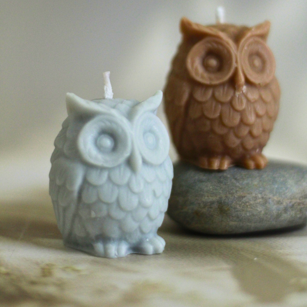 Owl Wisdom Candle (Set of 2) – Awaken Your Inner Clarity