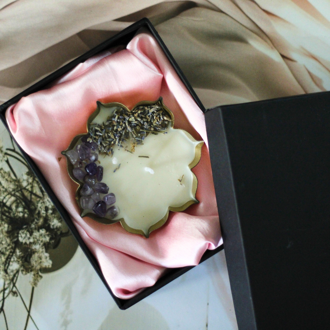 Lotus Urli Handmade Soy Candle | Hand-Poured Luxury Intention Candles for Gifting