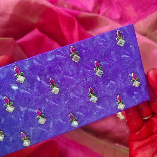 Neelam 3D Shagun Lifafa – Purple Cash Envelope | Handcrafted Money Envelopes