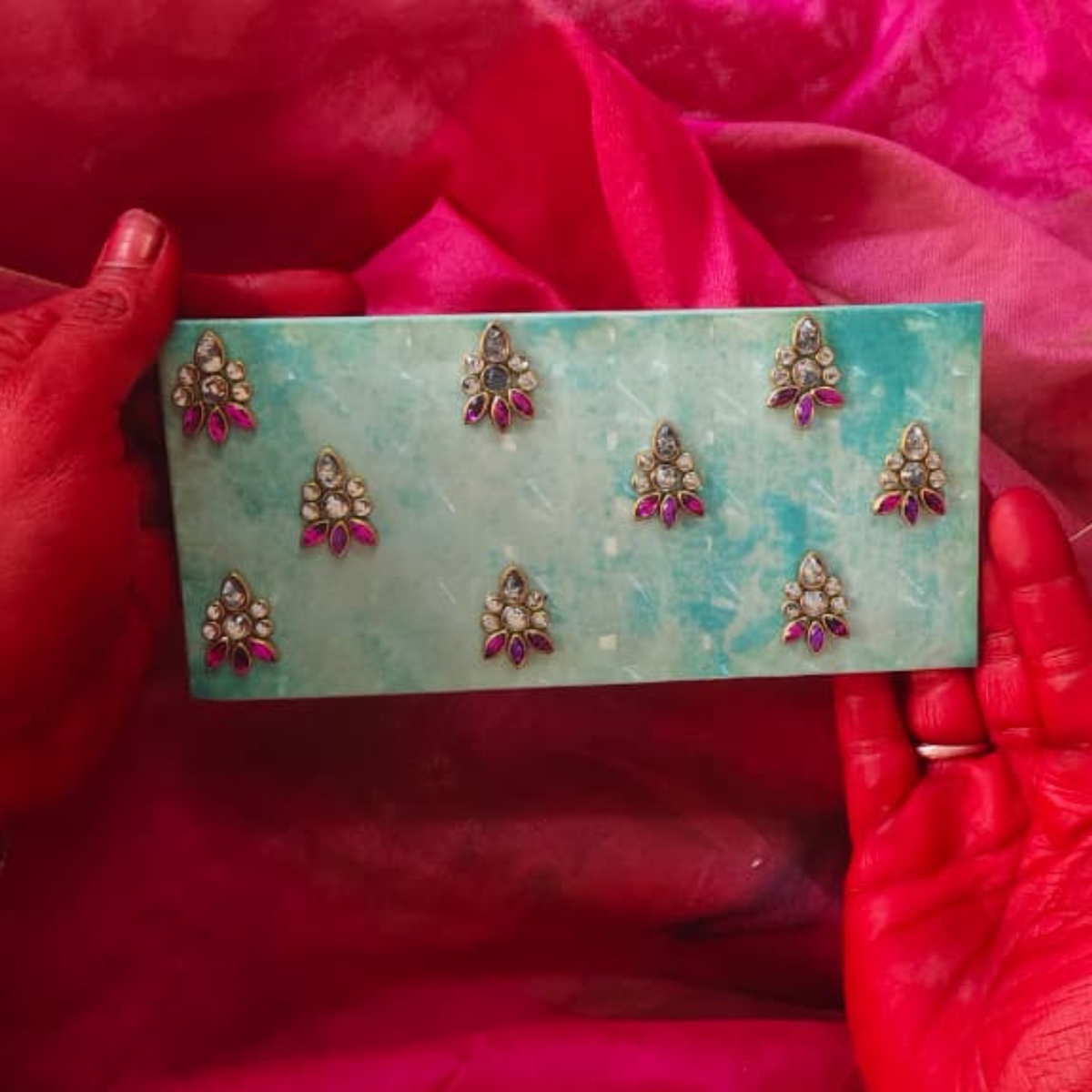 Pachchi 3D Shagun Lifafa – Cool Green Textured Handcrafted Cash Envelope