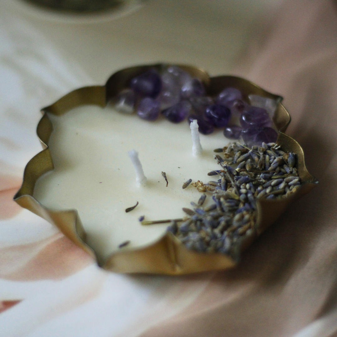 Lotus Urli Handmade Soy Candle | Hand-Poured Luxury Intention Candles for Gifting