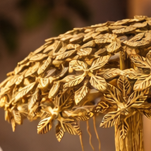 Antique Gold Brass Standing KalpaVriksha - Large Tree of Life with Stand for Growth and Prosperity | Handcrafted Superfine Brass | Invite Blessings & Abundance | 9.5 kgs~ | House Warming Luxury Gift