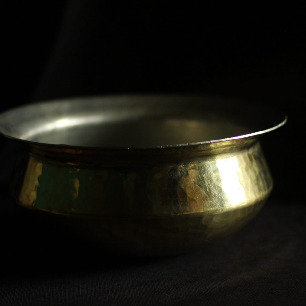 Antique Brass Handi | Pital Handi with Kalai | Non toxic and Teflon free Extra Large Cookware