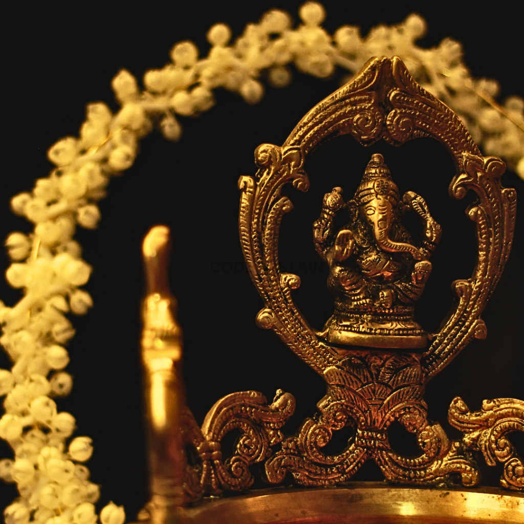 Antique Brass Large Ganesha Urli | Pooja Urli Puja item