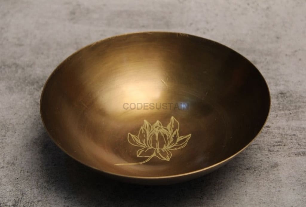 Sudha Antique Brass Bowl | Fruit Bowl | Pasta Bowl | Serving Bowl - Codesustain