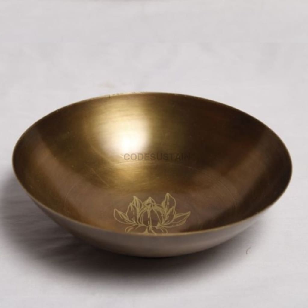 Sudha Antique Brass Bowl | Fruit Bowl | Pasta Bowl | Serving Bowl - Codesustain