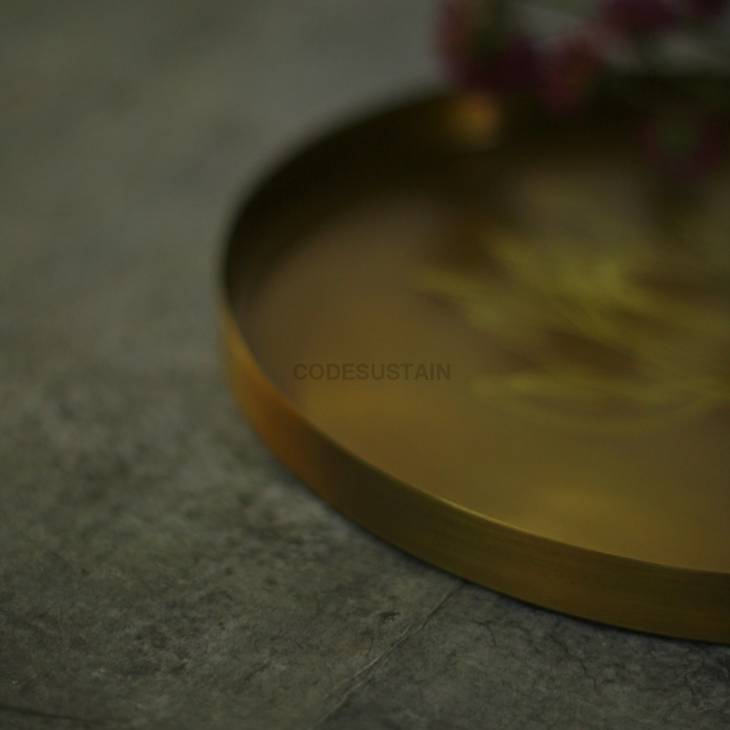 Antique Malabar Brass starter Plate | Gift Box Dessert Plate