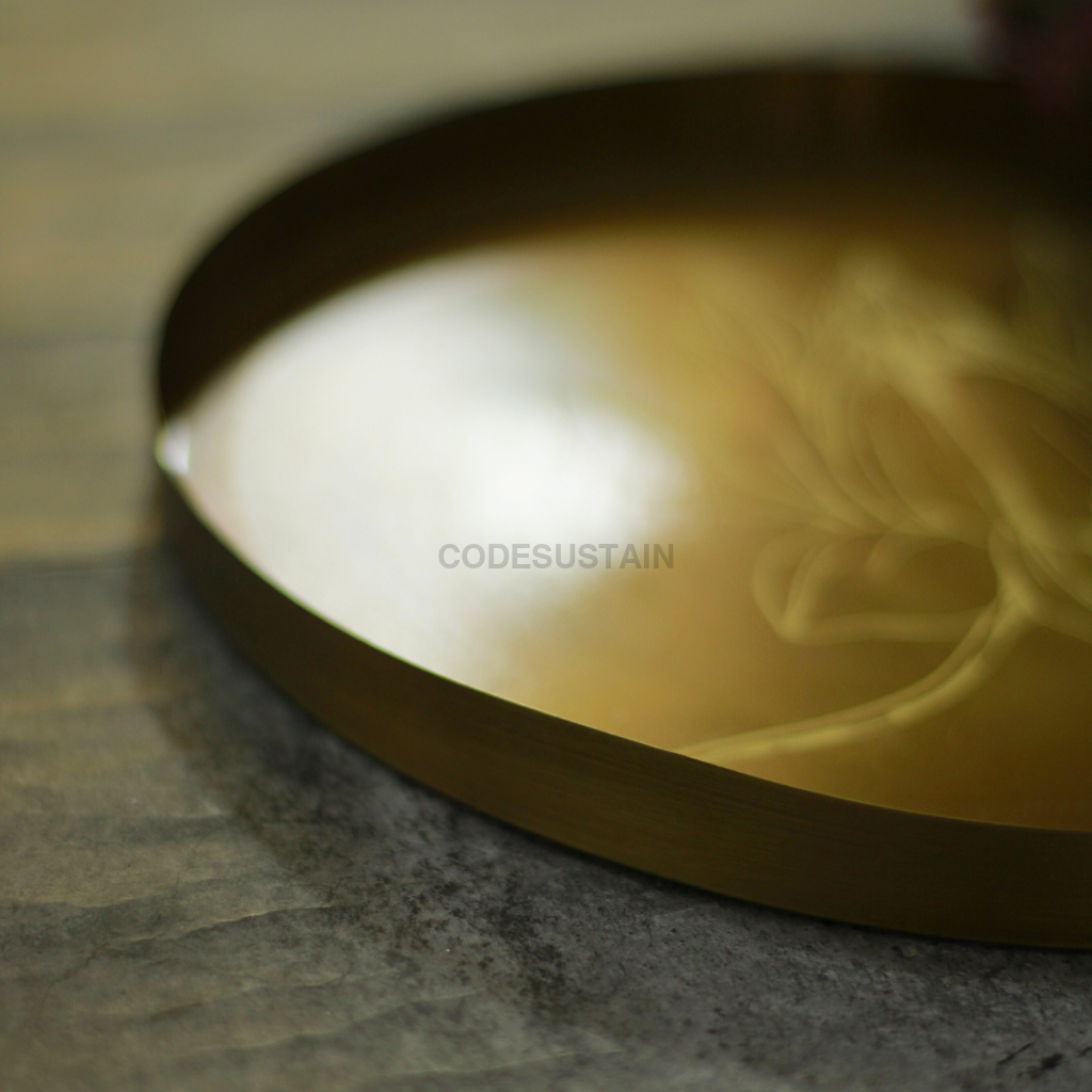 Antique Malabar Brass starter Plate | Gift Box Dessert Plate