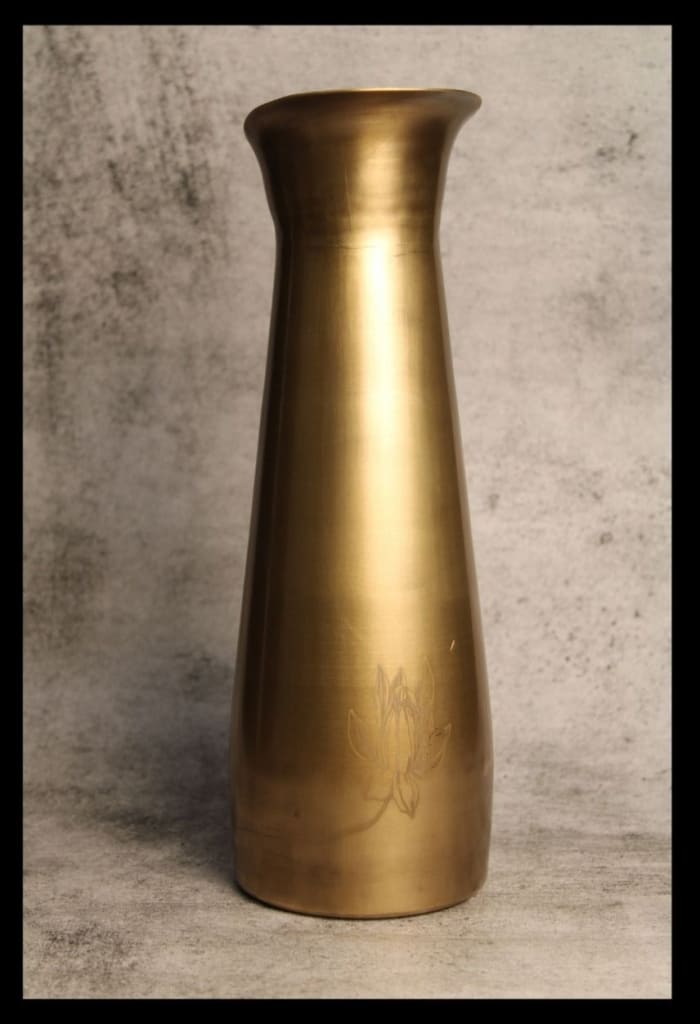 Sudha Antique Brass Water Jug | Pitcher with 2 Tumbler - Codesustain