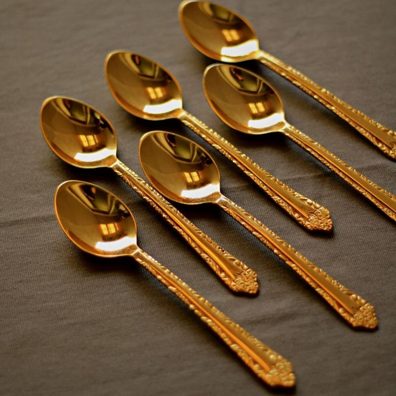 Artistic Brass Big Cutlery Set L 27 Pieces Set Serveware