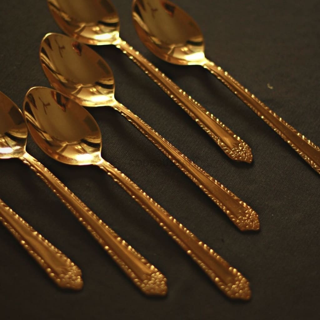 Artistic Brass Big Cutlery Set L 27 Pieces Set Serveware
