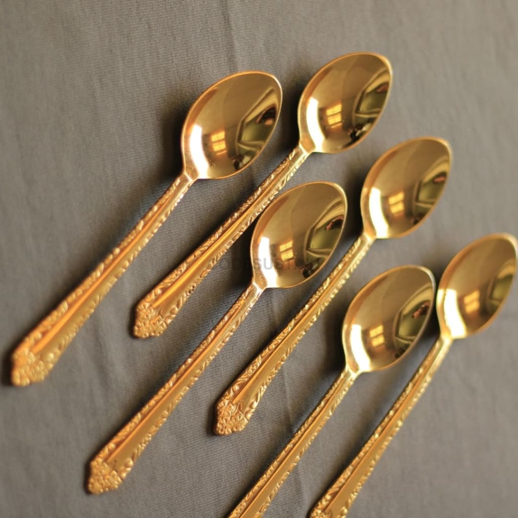 Artistic Brass Big Cutlery Set L 27 Pieces Set Serveware