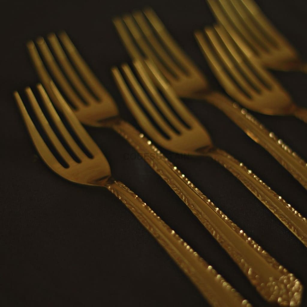 Artistic Brass Big Cutlery Set L 27 Pieces Set Serveware