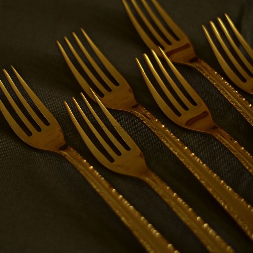 Artistic Brass Big Cutlery Set L 27 Pieces Set Serveware