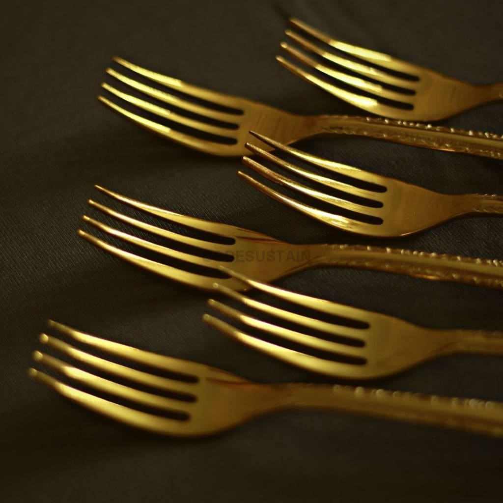 Artistic Brass Big Cutlery Set L 27 Pieces Set Serveware