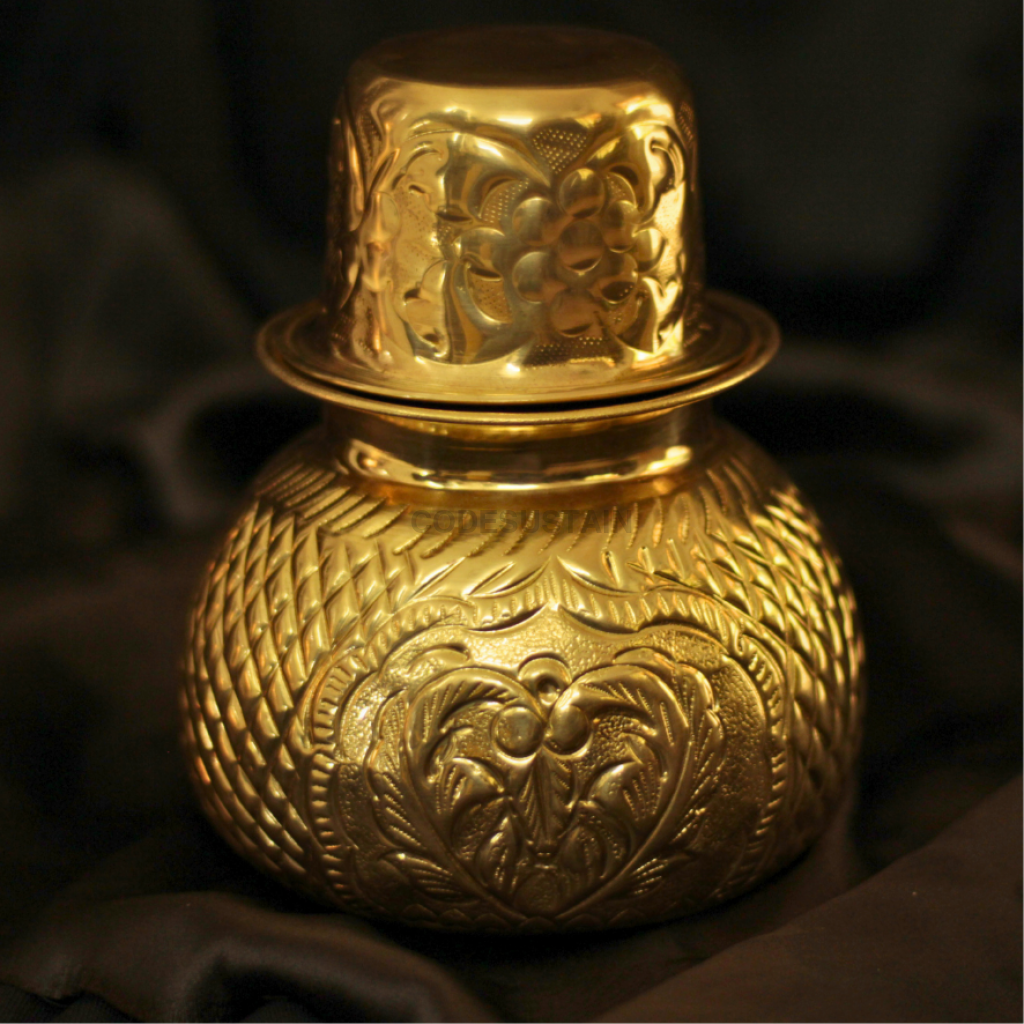 Auspicious Gold Brass Kalash - Elegance for Spiritual Spaces | Welcome Prosperity