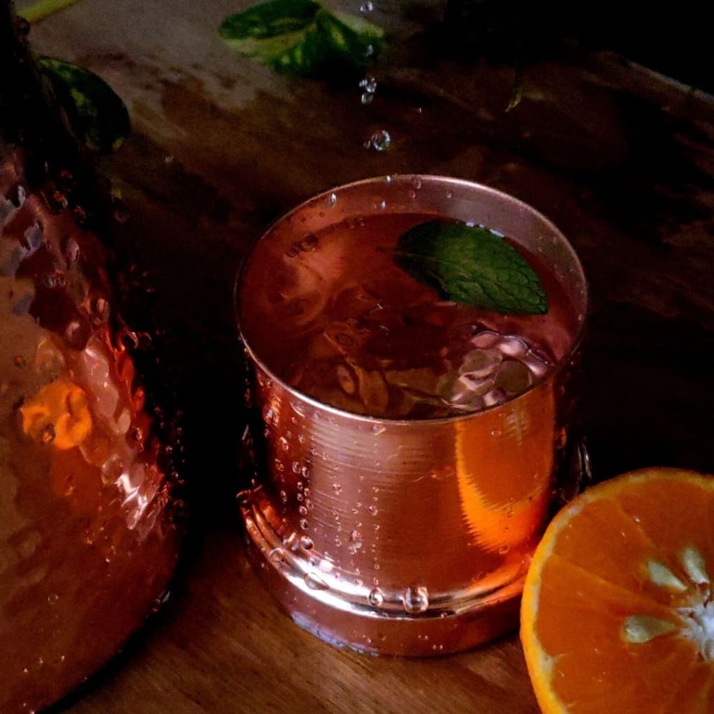 Copper Bottle with Tumbler | Copper Carafe with Tumbler - Codesustain
