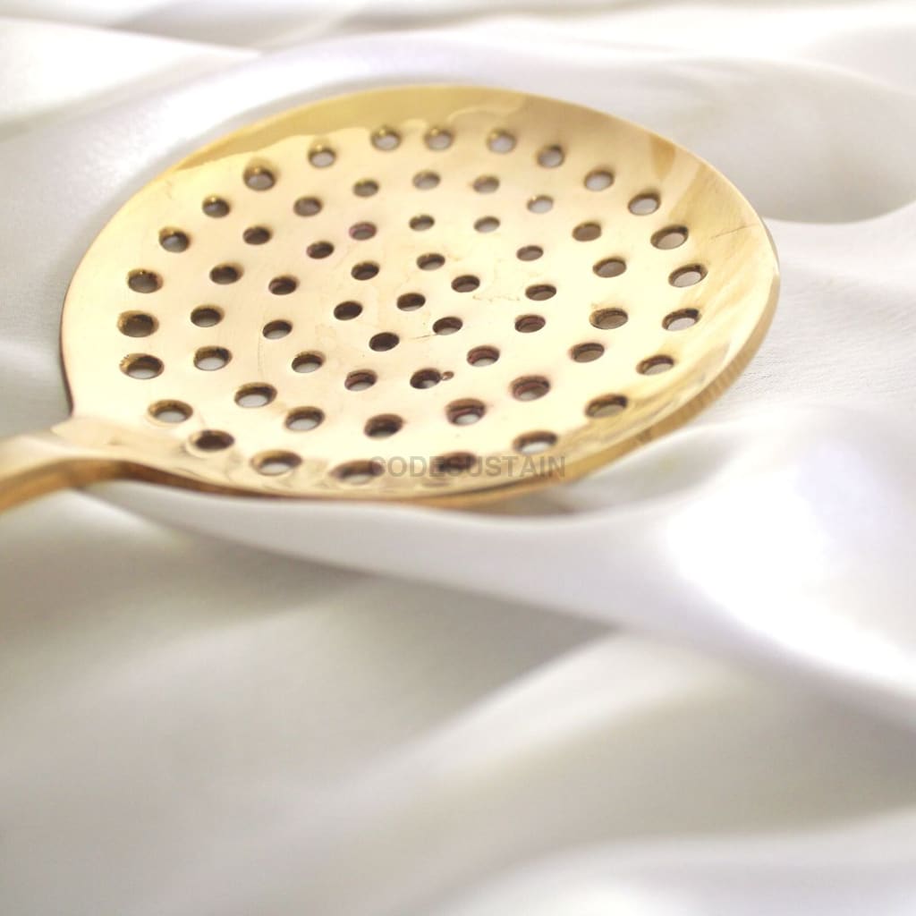 Copy Of Ays Brass Cooking Ladles With Wooden Handles (Set 5)