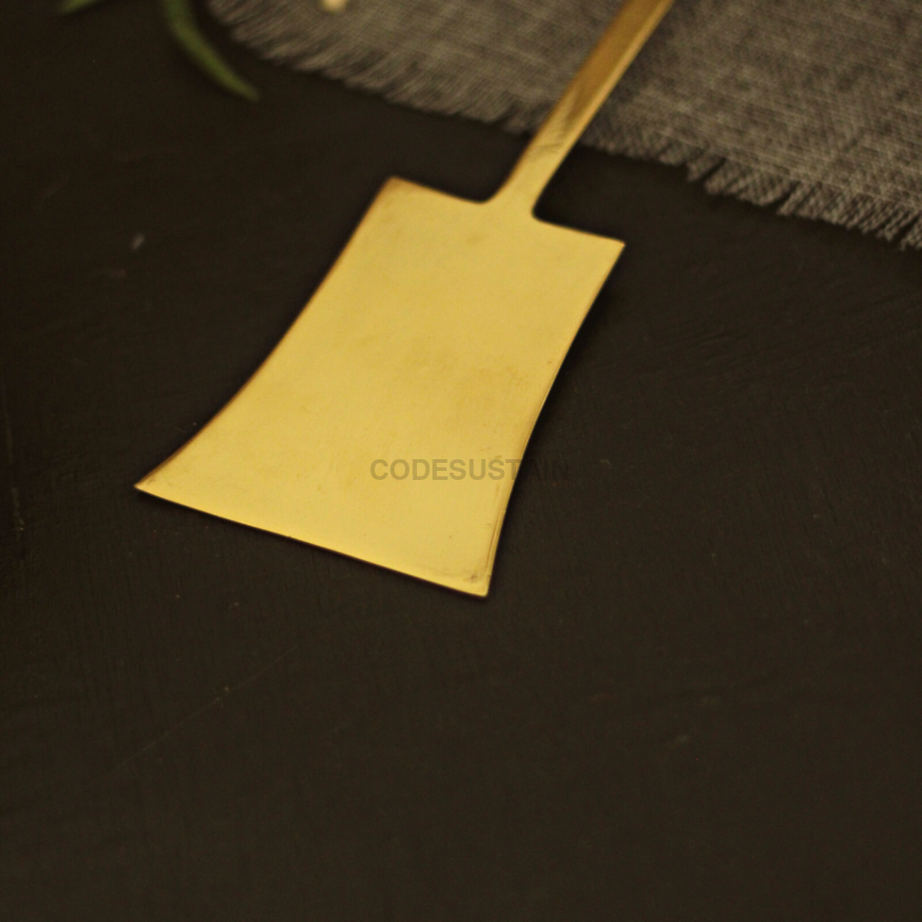 Brass Cooking Ladles | With Wooden Handles (Set Of 5)