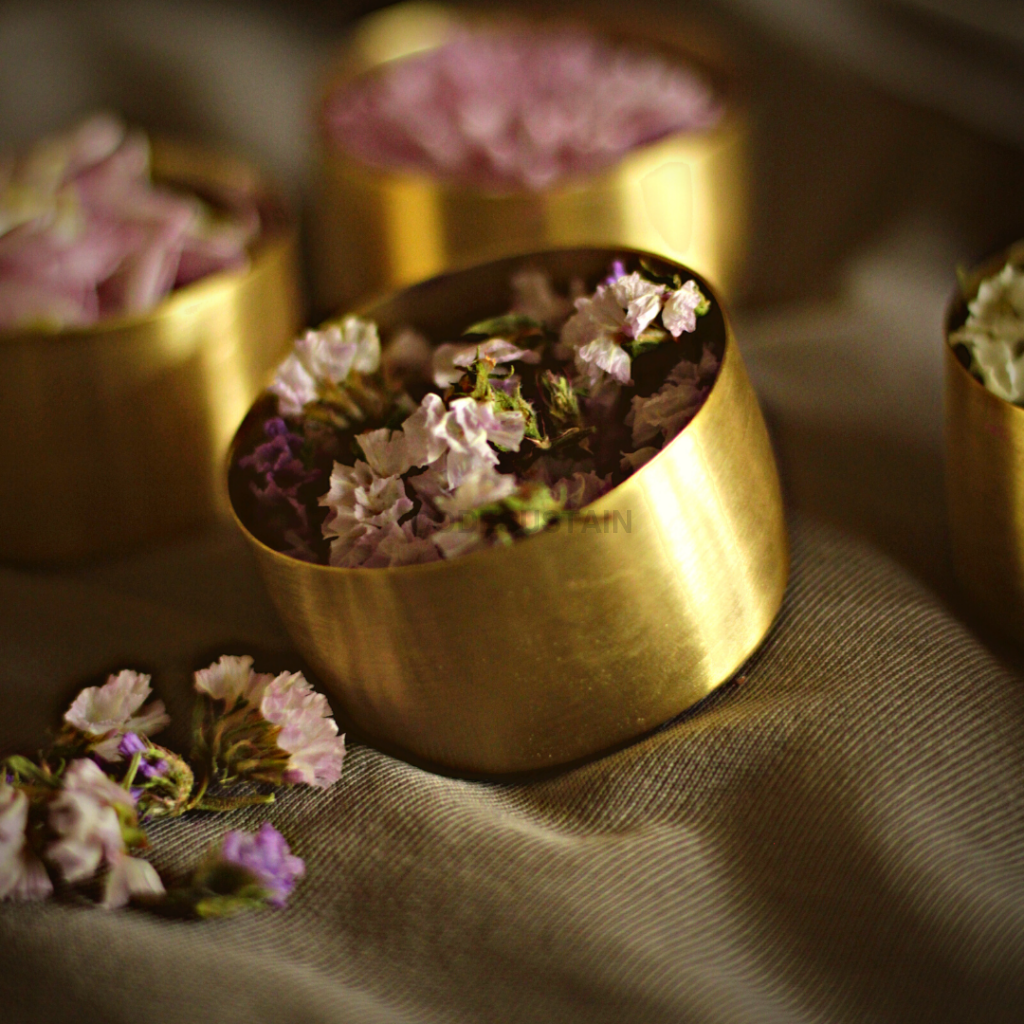 Brass Traditional Pooja Samagridaan | Compact Box - Codesustain Ventuures Pvt Ltd