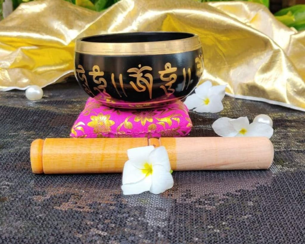 Limited Edition Buddhist Meditation Handcrafted Engraved Brass Singing Bowl - Codesustain