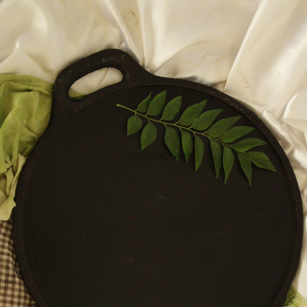 Loh Cast Iron Pre-Seasoned Double Handle Tawa || 12 Inches