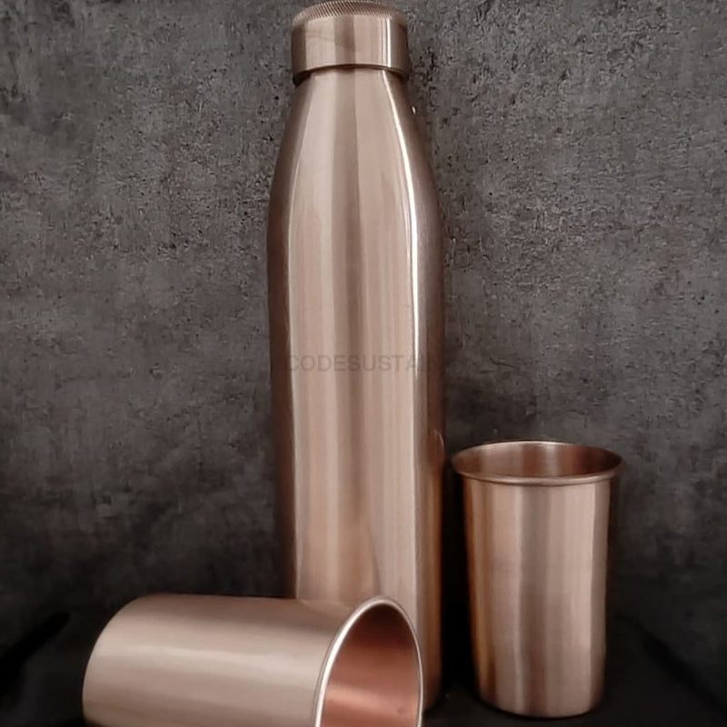 Copper Bottle Set  | Copper Bottle with Tumblers - Codesustain