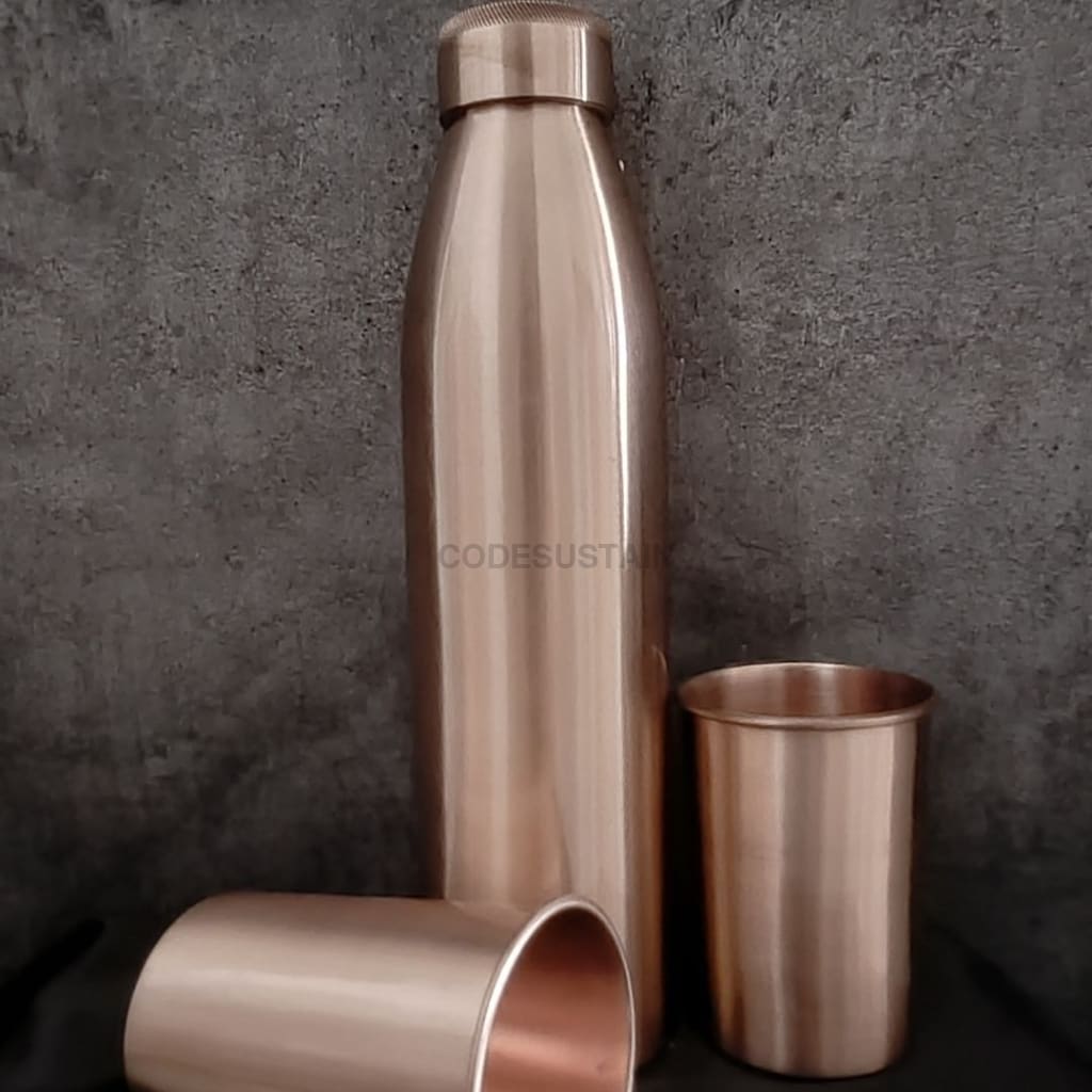 Copper Bottle Set | Copper Bottle with Tumblers - Codesustain