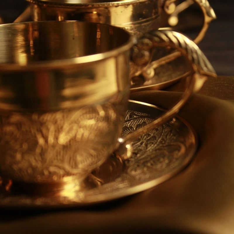 Gold Brass Tea Set | Coffee Beverage
