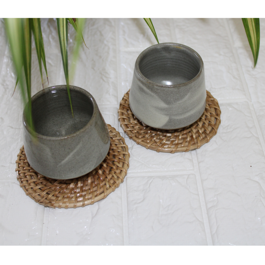 Handmade Bamboo Cane Coasters (Set of 4) - Codesustain
