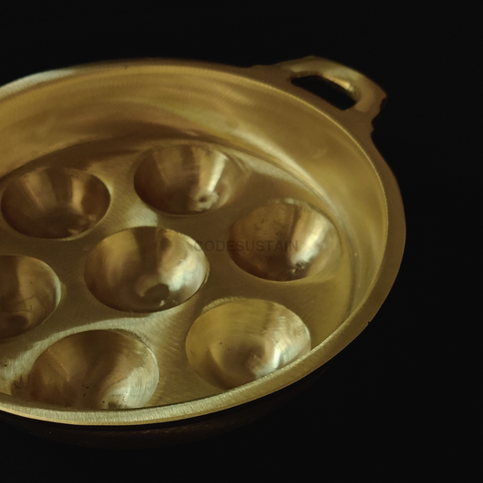 Handmade Bronze Panniyaram Pan | Kansa Appe Pan | Unniappam Pan