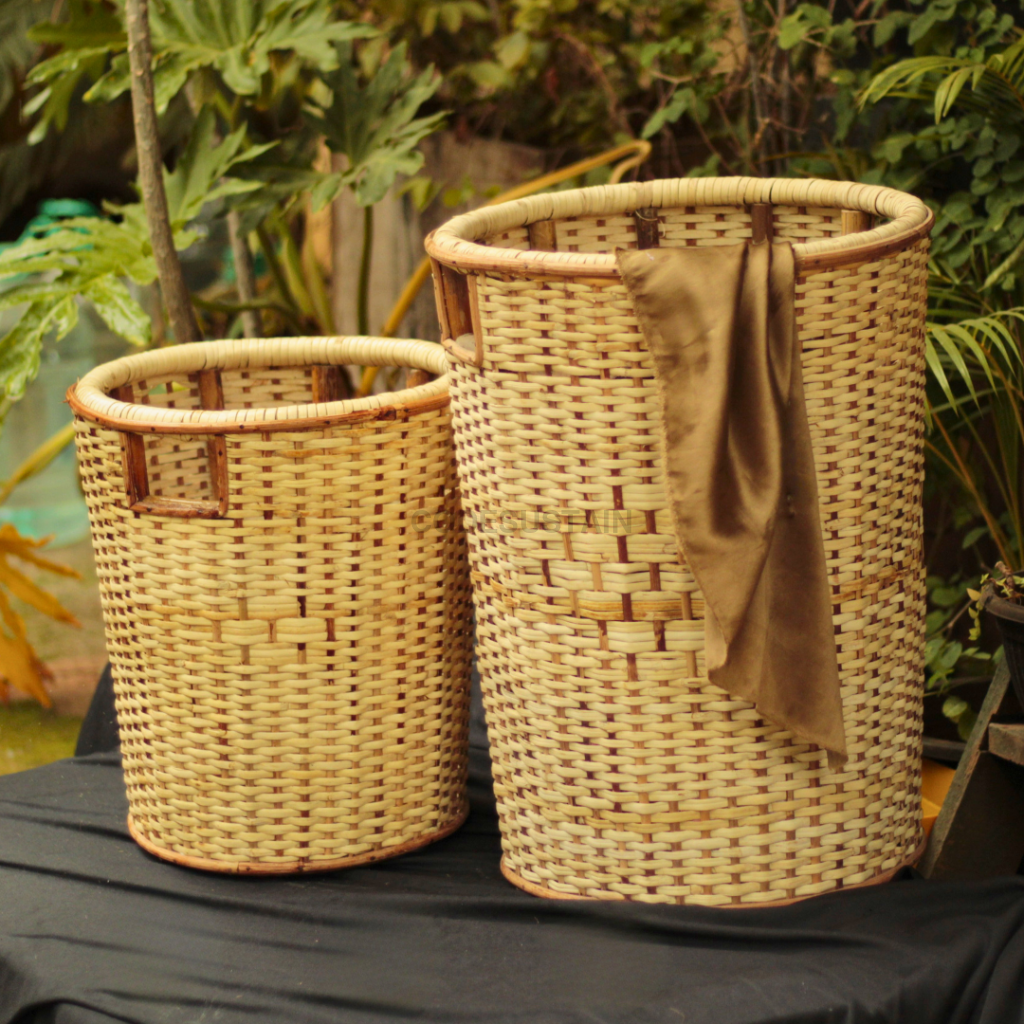 Handmade Cane Laundry Basket Laundry Basket
