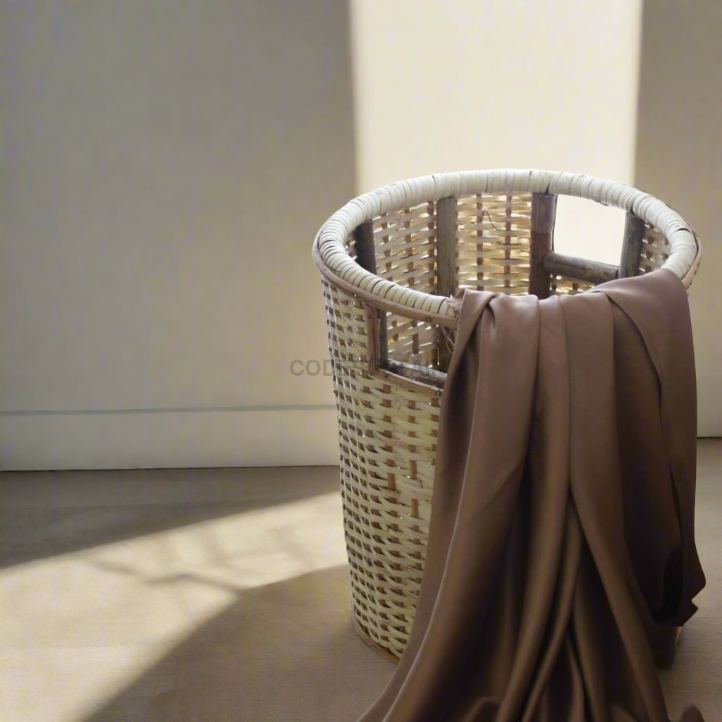 Handmade Cane Laundry Basket