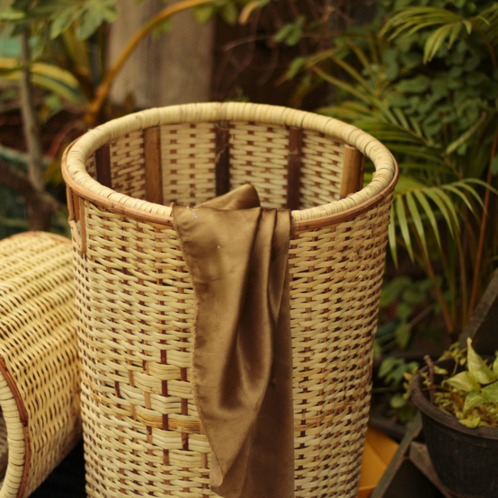 Handmade Cane Laundry Basket Regular Laundry Basket