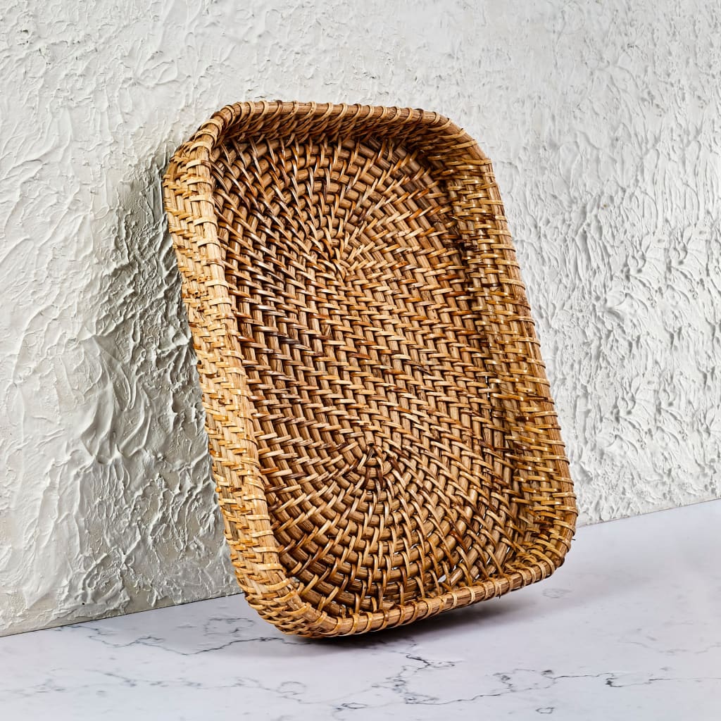 Kaca Handmade Cane Rectangle Tray - Codesustain