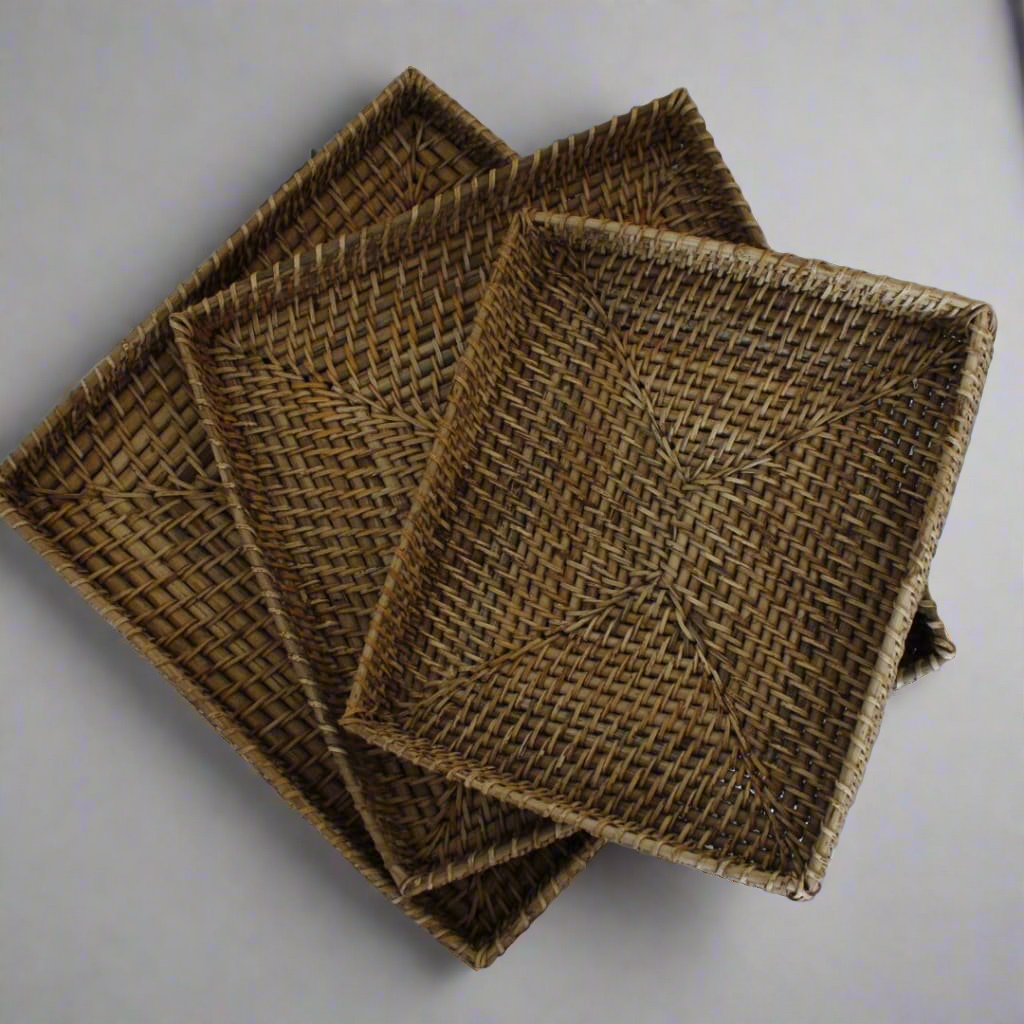 Handmade Cane Serving Tray | Rattan