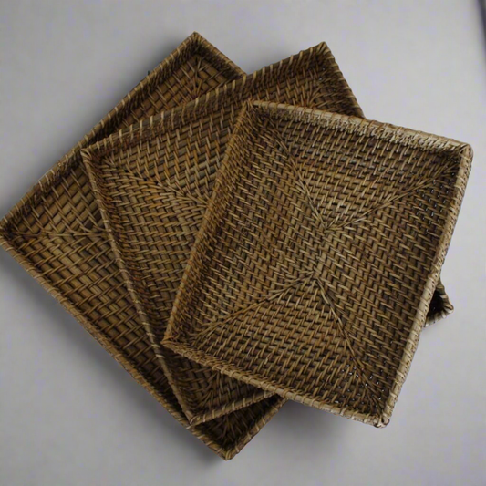 Handmade Cane Serving Tray | Rattan