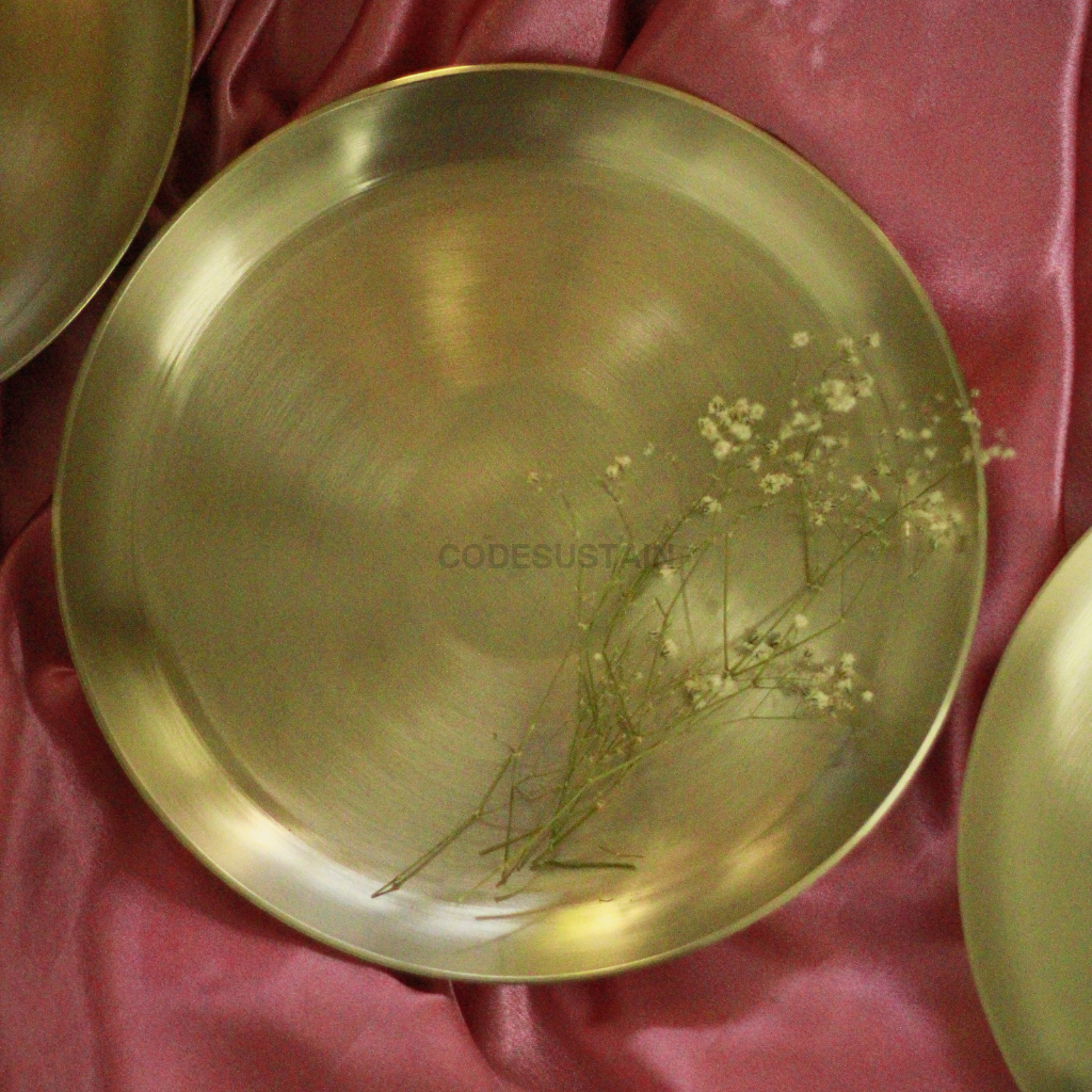 Handmade Kansa Breakfast Plate | Starter Plate | Quarter Plate Dinnerware
