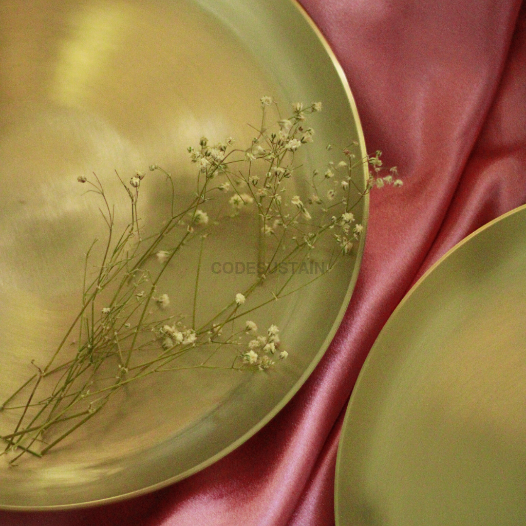 Handmade Kansa Breakfast Plate | Starter Plate | Quarter Plate Dinnerware
