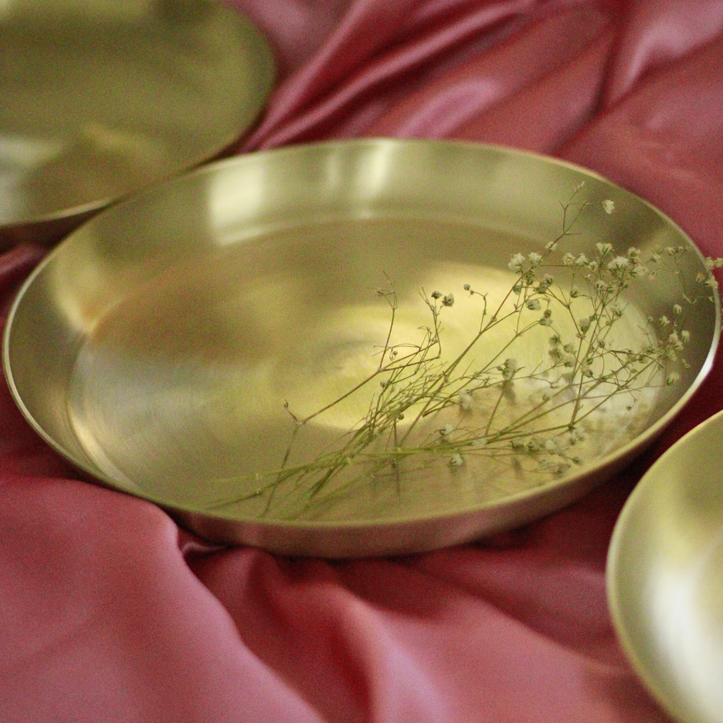 Handmade Kansa Breakfast Plate | Starter Plate | Quarter Plate Dinnerware