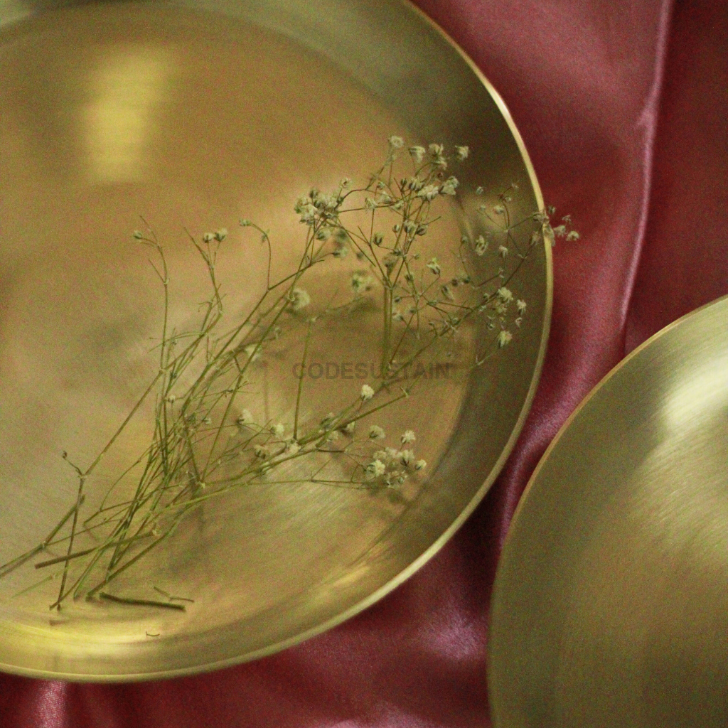 Handmade Kansa Breakfast Plate | Starter Plate | Quarter Plate Dinnerware