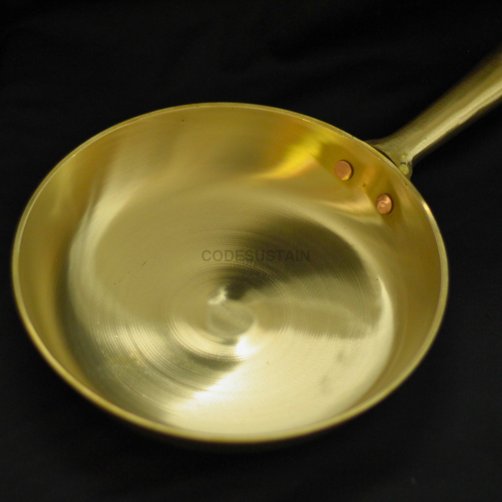 Handmade Kansa Sauté Pan | Bronze Fry Pan Cookware