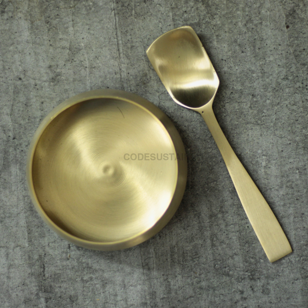 Handmade Kansa Shrikhand Bela Bowl | with Spoon for Offerings