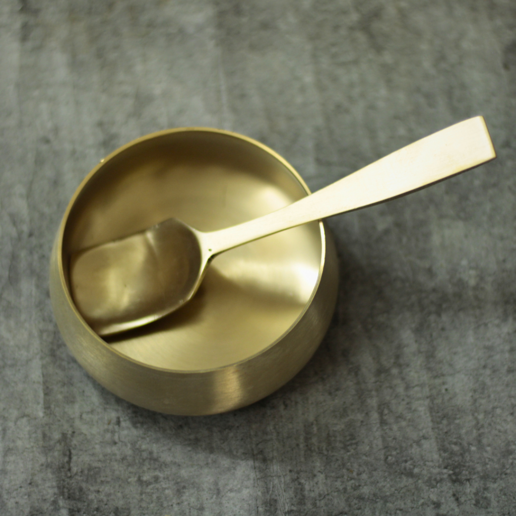 Handmade Kansa Shrikhand Bela Bowl | with Spoon for Offerings Regular