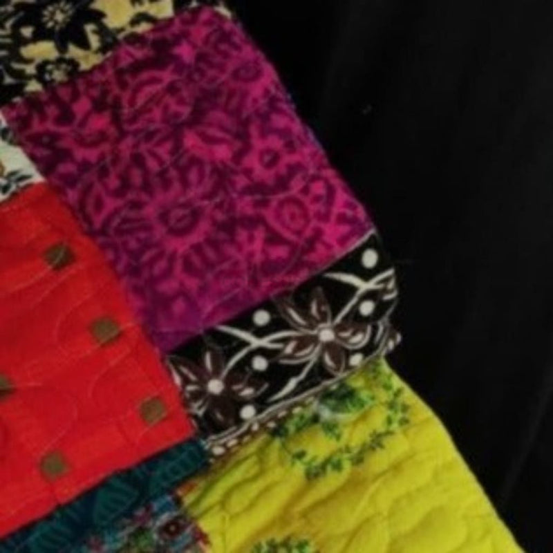 Kosa Bohemian Patch Print Handmade Quilt | Duvet | Razai | Reversible - King Size - Codesustain