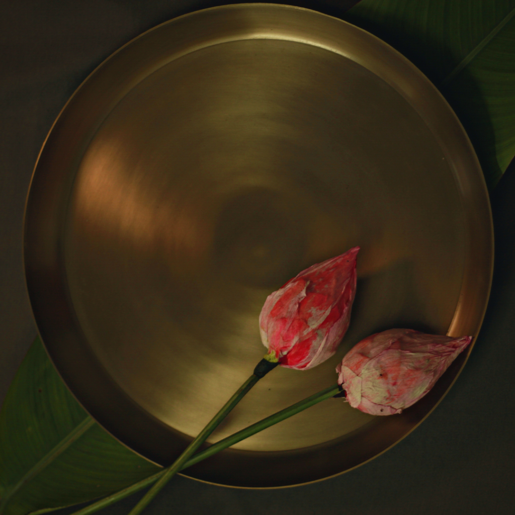 Antique Kansa Thali | Dinner Plate | 12 Inches - Codesustain Ventuures Pvt Ltd
