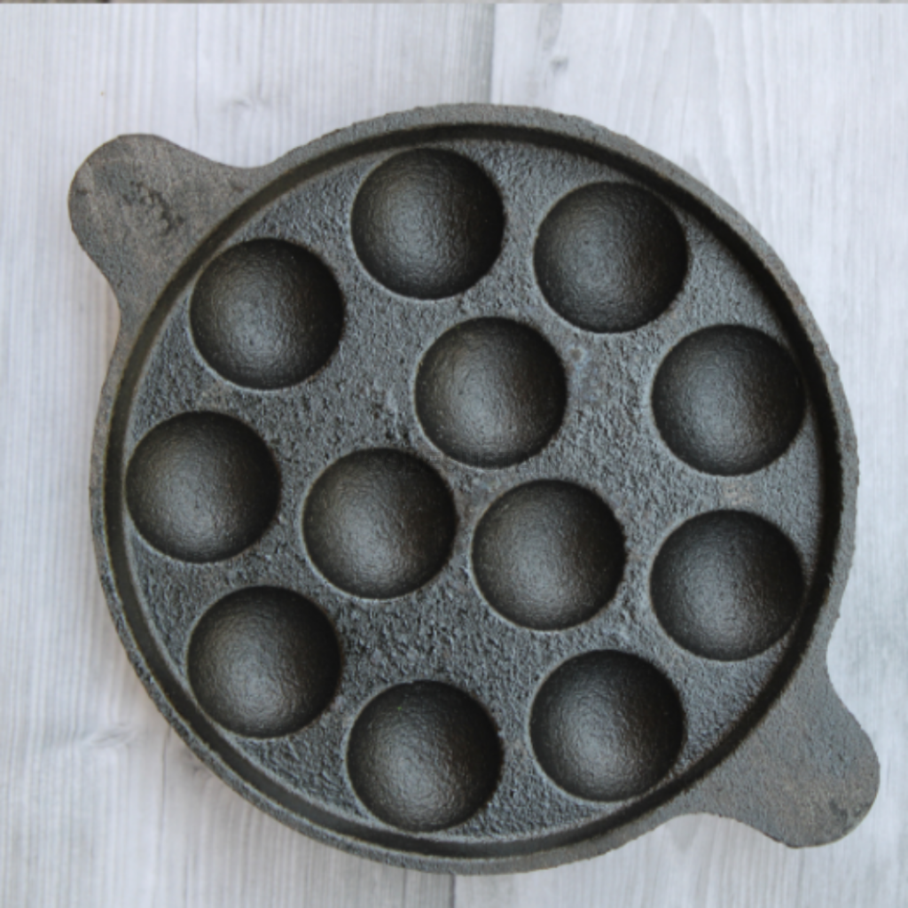 Lohā Cast Iron Pre-Seasoned Panniyaram  or Appe Pan - Codesustain
